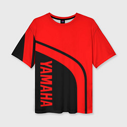 Женская футболка оверсайз ЯМАХА - YAMAHA КРАСНЫЙ СТИЛЬ