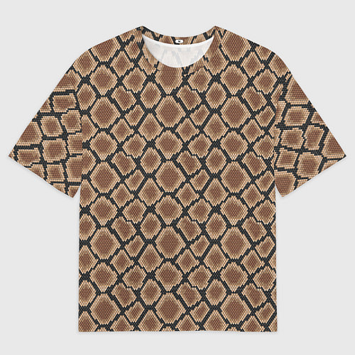 Женская футболка оверсайз Змеиная Шкура - Snake / 3D-принт – фото 1