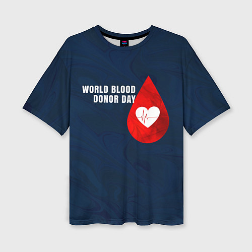 Женская футболка оверсайз Ритм крови / 3D-принт – фото 1