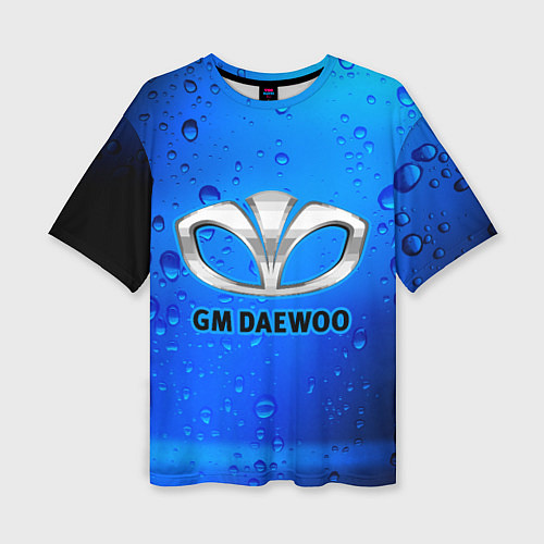 Женская футболка оверсайз DAEWOO Капли Дождя / 3D-принт – фото 1