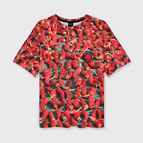 Женская футболка оверсайз RHCP Chili / 3D-принт – фото 1