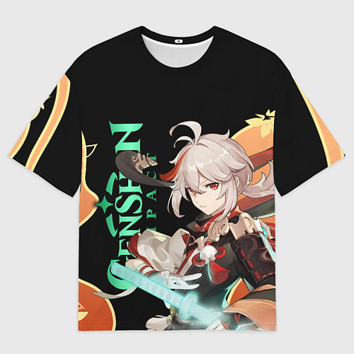 Женская футболка оверсайз ПАТТЕРН КАДЗУХА - KAZUHA / 3D-принт – фото 1