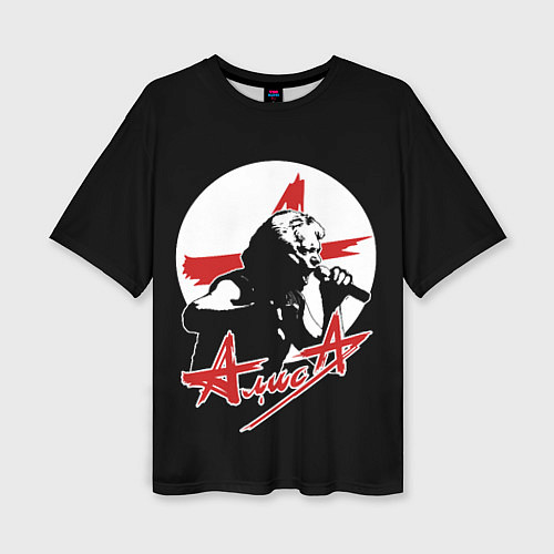 Женская футболка оверсайз Алиса рок группа / 3D-принт – фото 1