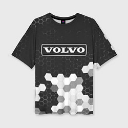 Футболка оверсайз женская VOLVO - Соты, цвет: 3D-принт