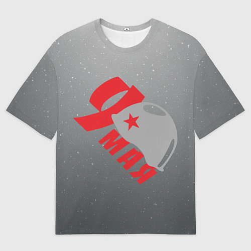 Женская футболка оверсайз Каска 9 мая / 3D-принт – фото 1