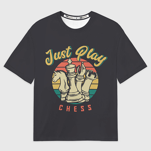 Женская футболка оверсайз Just Play Шахматы / 3D-принт – фото 1