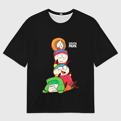 Женская футболка оверсайз Южный парк персонажи - South Park / 3D-принт – фото 1