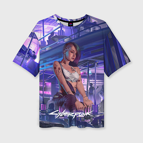 Женская футболка оверсайз Jydy Джуди Cyberpunk2077 / 3D-принт – фото 1
