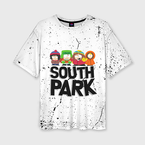 Женская футболка оверсайз Южный парк мультфильм - персонажи South Park / 3D-принт – фото 1