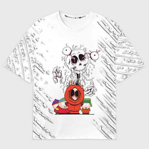 Женская футболка оверсайз Южный парк - персонажи мультфильма South Park / 3D-принт – фото 1