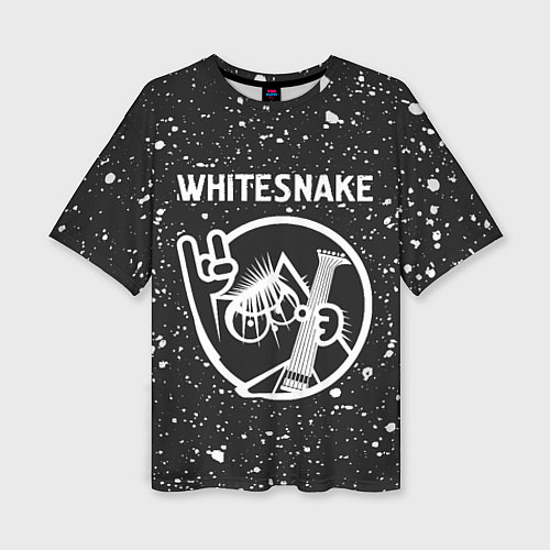 Женская футболка оверсайз Whitesnake КОТ Краска / 3D-принт – фото 1