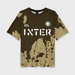 Женская футболка оверсайз ИНТЕР Inter Est 1908 Брызги