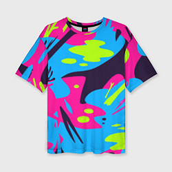 Футболка оверсайз женская Color abstract pattern Summer, цвет: 3D-принт