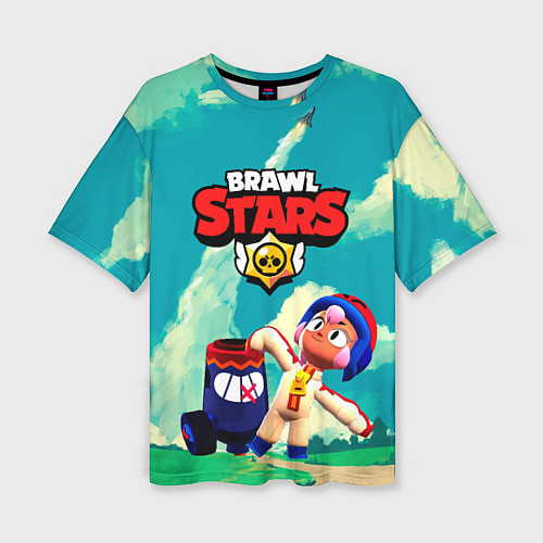 Женская футболка оверсайз Brawlstars Выстрел Бонни Bonny / 3D-принт – фото 1