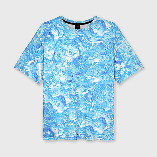 Женская футболка оверсайз Сапфировые Кубики Льда / 3D-принт – фото 1