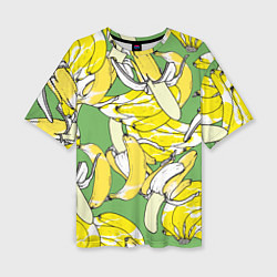 Женская футболка оверсайз Banana pattern Summer Food