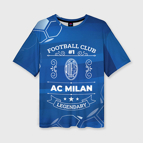 Женская футболка оверсайз AC Milan Legends / 3D-принт – фото 1