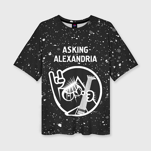 Женская футболка оверсайз Asking Alexandria - КОТ - Краска / 3D-принт – фото 1