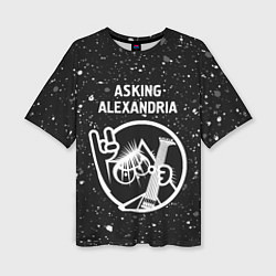Женская футболка оверсайз Asking Alexandria - КОТ - Краска