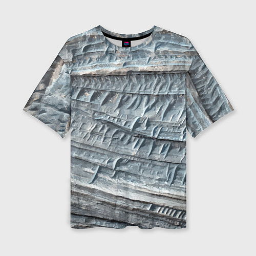 Женская футболка оверсайз Текстура скалы Mountain Stone / 3D-принт – фото 1