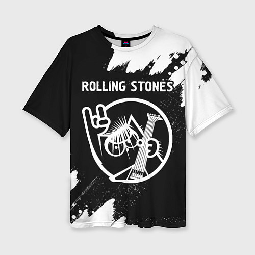 Женская футболка оверсайз Rolling Stones - КОТ - Краска / 3D-принт – фото 1