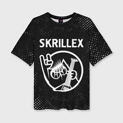 Женская футболка оверсайз Skrillex - КОТ - Потертости