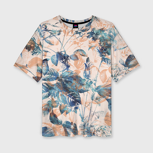 Женская футболка оверсайз Цветы Воздушный Букет / 3D-принт – фото 1