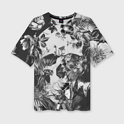 Женская футболка оверсайз Смерть в цветах Коллекция Get inspired! F-b-s