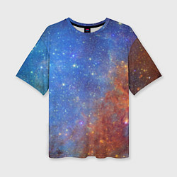 Женская футболка оверсайз Яркая вселенная