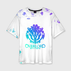Женская футболка оверсайз Overlord неоновый логотип