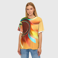 Футболка оверсайз женская Солнце из бумаги, цвет: 3D-принт — фото 2