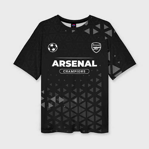 Женская футболка оверсайз Arsenal Форма Champions / 3D-принт – фото 1