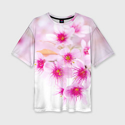 Женская футболка оверсайз Цвет сакуры