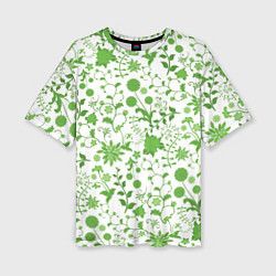 Женская футболка оверсайз Зелёное поле