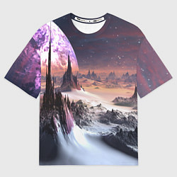 Женская футболка оверсайз Cosmic fantasy art