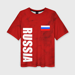 Женская футболка оверсайз RUSSIA - RED EDITION - SPORTWEAR