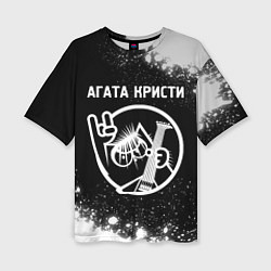Женская футболка оверсайз Агата Кристи КОТ Краска