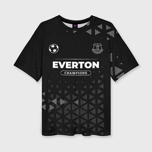 Женская футболка оверсайз Everton Форма Champions / 3D-принт – фото 1