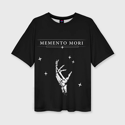 Женская футболка оверсайз Memento Mori Надпись / 3D-принт – фото 1
