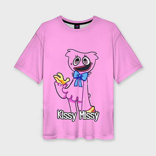 Женская футболка оверсайз POPPY PLAYTIME - КИССИ МИССИ МАШЕТ РУКОЙ / 3D-принт – фото 1