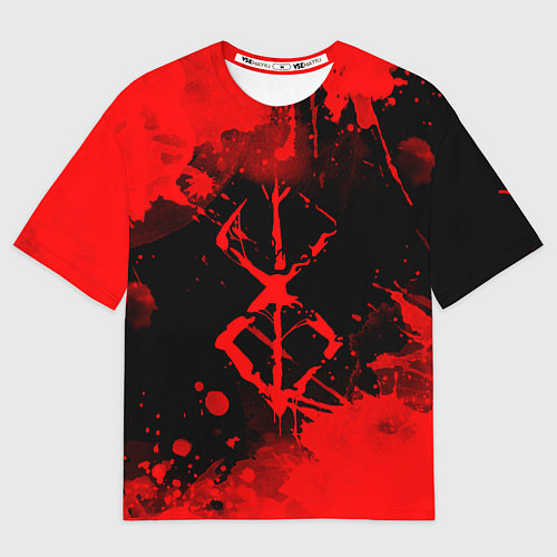 Женская футболка оверсайз КЛЕЙМО ЖЕРТВЫ - BERSERKБЕРСЕРК / 3D-принт – фото 1