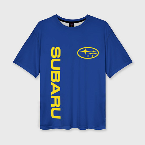 Женская футболка оверсайз SUBARU-СУБАРУ Классические цвета / 3D-принт – фото 1