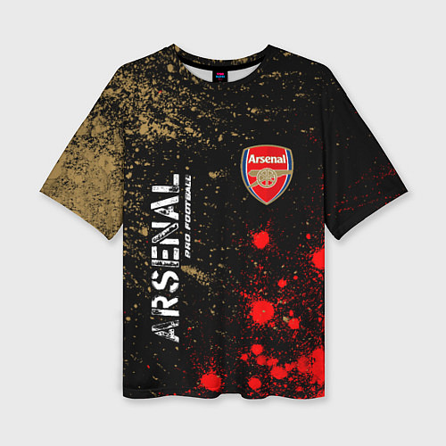 Женская футболка оверсайз АРСЕНАЛ Arsenal Pro Football Краска / 3D-принт – фото 1