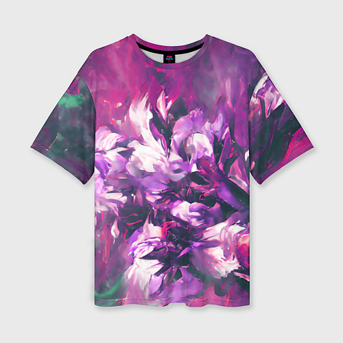 Женская футболка оверсайз Wild flowers / 3D-принт – фото 1