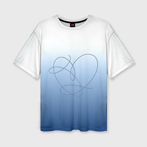 Женская футболка оверсайз Сердце love yourself / 3D-принт – фото 1