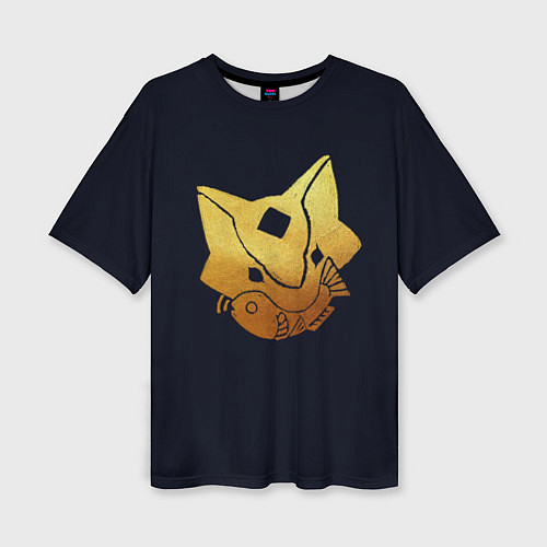 Женская футболка оверсайз Sky Кошачья Маска / 3D-принт – фото 1