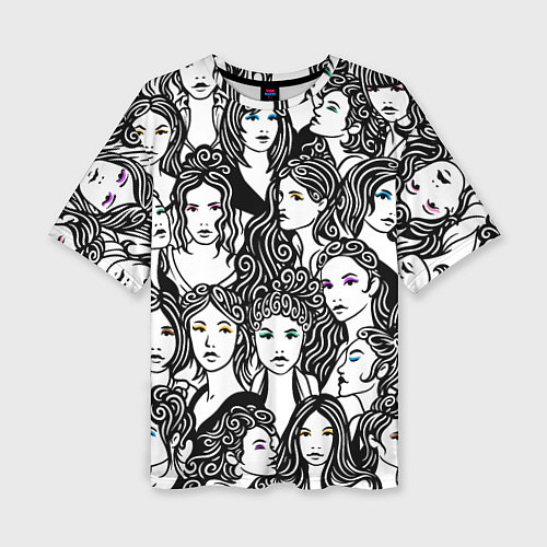 Женская футболка оверсайз 26 девушек / 3D-принт – фото 1