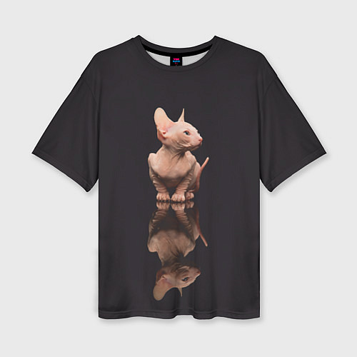Женская футболка оверсайз Милый котенок сфинкса / 3D-принт – фото 1