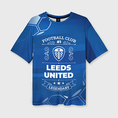 Женская футболка оверсайз Leeds United Football Club Number 1 / 3D-принт – фото 1