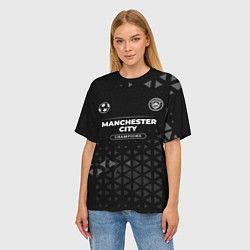 Футболка оверсайз женская Manchester City Champions Uniform, цвет: 3D-принт — фото 2